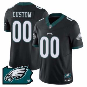 Philadelphia Eagles Pennsylvania State Map Patch Custom Jersey – All Stitched