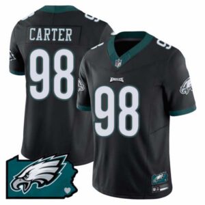 Men’s Philadelphia Eagles Pennsylvania State Map Patch Jersey – All Stitched