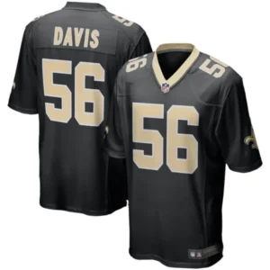 Men’s #56 Demario Davis New Orleans Saints Jersey – All Stitched