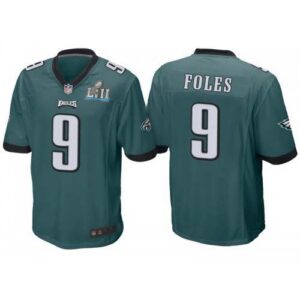 Nick Foles Philadelphia Eagles Midnight Green Super Bowl Jersey – All Stitched