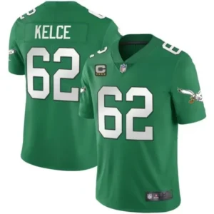Jason Kelce Philadelphia Eagles Kelly Green Jersey – All Stitched
