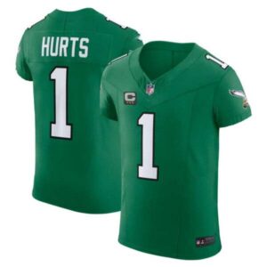 Jalen Hurts Philadelphia Eagles Kelly Green Vapor Elite Jersey – All Stitched