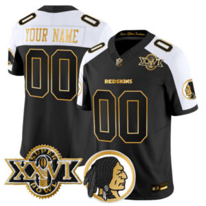 Washington Redskins Throwback 1992 Super Bowl XXVI Patch Gold Vapor Limited Custom Jersey – All Stitched