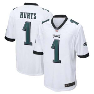 Eagles White Player Game Jersey – All Stitched