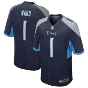 Cameron Ward #1 Tennessee Titans Navy Jersey – All Stitched