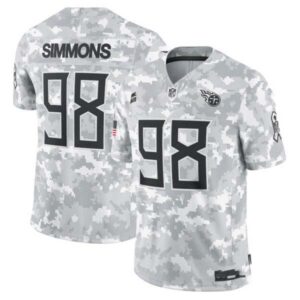 Jeffery Simmons Tennessee Titans 2024 Salute to Service Vapor Limited Jersey – Arctic Camo – All Stitched