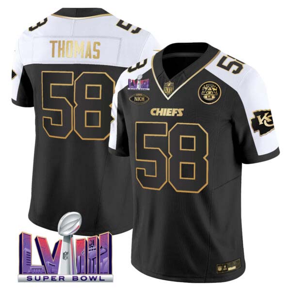 Men’s Chiefs Super Bowl LVIII Patch Vapor Jersey V3 – All Stitched