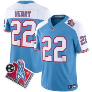Men’s Titans 1997 Throwback Limited Vapor Jersey V2 – All Stitched