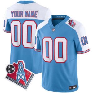 Titans 1997 Throwback Limited Vapor Custom Jersey V2 – All Stitched