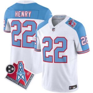 Titans 1997 Throwback White Alternate Limited Vapor Jersey – All Stitched
