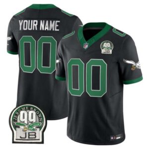 Eagles Jerome Brown Patch Kelly Green Alternate Custom Jersey – All Stitched