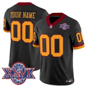 Washington Redskins Throwback 1992 Super Bowl XXVI Patch Vapor Limited Custom Jersey – All Stitched