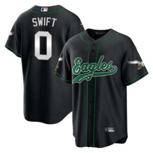 D’Andre Swift Eagles Kelly Green Baseball Jersey – All Stitched