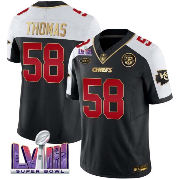Men’s Chiefs Super Bowl LVIII Patch Vapor Jersey V2 – All Stitched