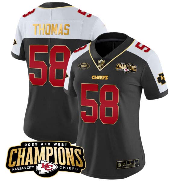 Women’s Chiefs 2023 AFC West Champions Patch Vapor Limited Jersey – All Stitched