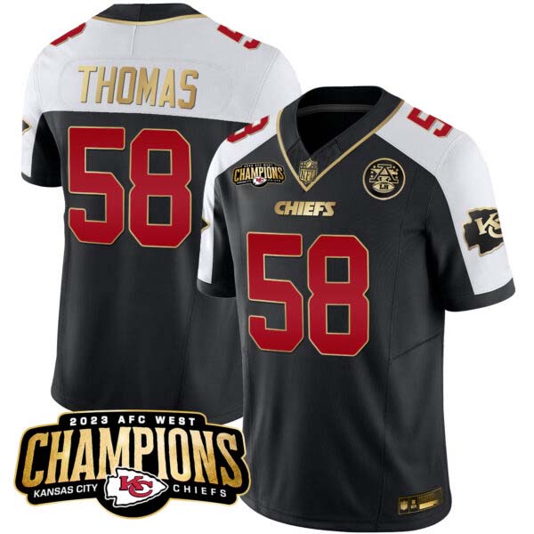 Men’s Chiefs 2023 AFC West Champions Patch Vapor Limited Jersey V2 – All Stitched