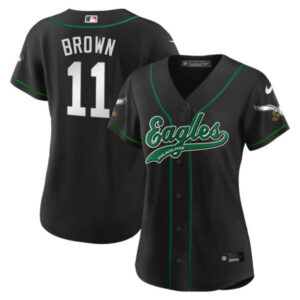 Women’s Eagles Kelly Green Baseball Jersey – All Stitched