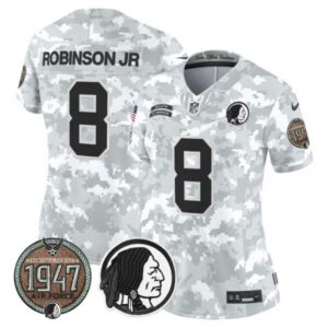 Women’s Washington Redskins 2024 Salute to Service Establishment Year Patch Vapor Limited Jersey – All Stitched