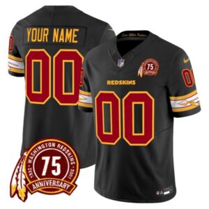 Washington Redskins 75th Patch Vapor Limited Custom Jersey – All Stitched
