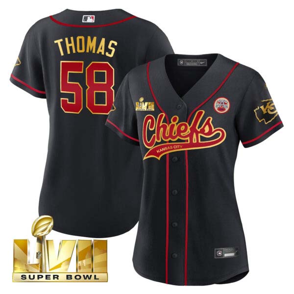 Women’s Chiefs Super Bowl LVII Baseball Jersey V2 – All Stitched