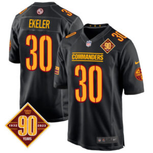 Men’s Washington Commanders 90th Anniversary Patch Game Jersey – All Stitched