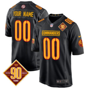 Washington Commanders 90th Anniversary Patch Game Custom Jersey – All Stitched