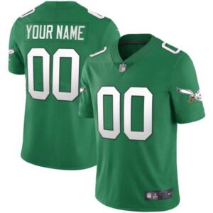Eagles Kelly Green Vapor Throwback 90s Custom Jersey – All Stitched
