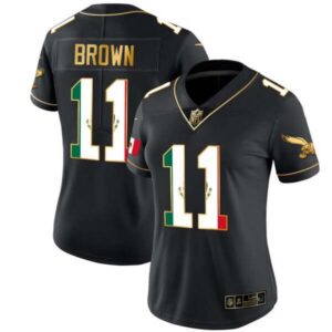 Women’s Eagles Mexico Gold & Kelly Vapor Jersey – All Stitched