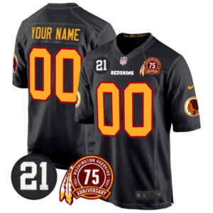 Washington Redskins 75th & Sean Taylor Patch Game Custom Jersey – All Stitched