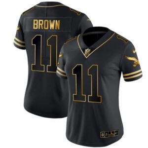 Women’s Eagles Gold & Kelly Vapor Jersey V2 – All Stitched