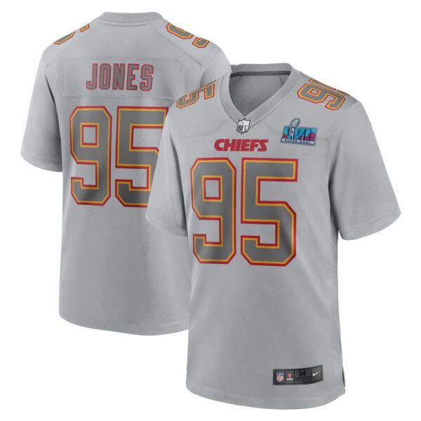 Chiefs Super Bowl LVII Patch Game Jersey Gray – All Stitched