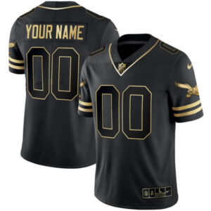 Eagles Gold & Kelly Vapor Custom Jersey V2 – All Stitched