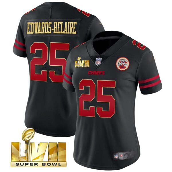 Women’s Chiefs Super Bowl LVII Red Gold Vapor Jersey – All Stitched