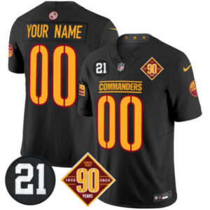 Washington Commanders 90th & Sean Taylor Patch Vapor Limited Custom Jersey – All Stitched