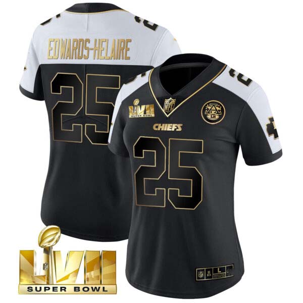 Women’s Chiefs Super Bowl Vapor Gold Jersey – All Stitched