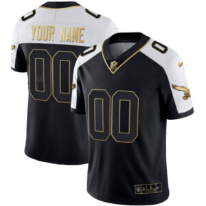 Eagles Gold & Kelly Vapor Custom Jersey – All Stitched