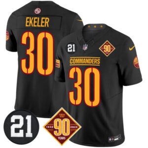Men’s Washington Commanders 90th & Sean Taylor Patch Vapor Limited Jersey – All Stitched