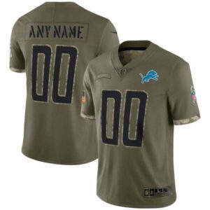 Detroit Lions Salute To Service Custom Jersey – All Stitched