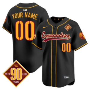 Washington Commanders 90th Anniversary Patch Vapor Premier Limited Custom Jersey – All Stitched
