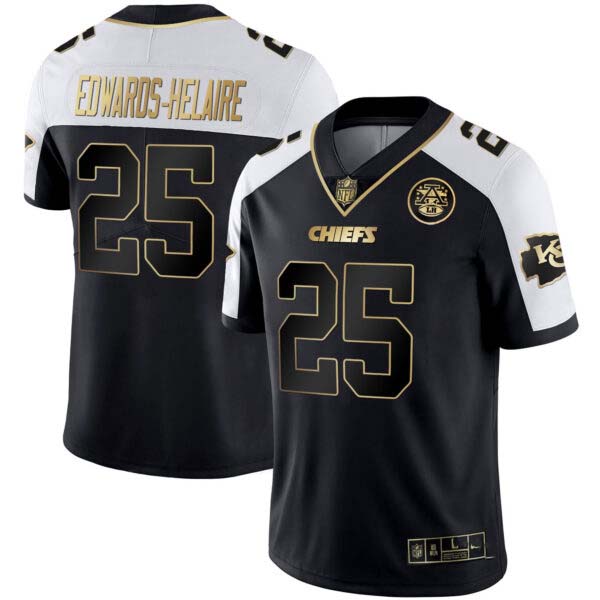 Men’s Chiefs White Gold & Black Gold – All Stitched