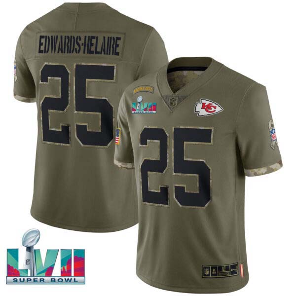 Chiefs Super Bowl LVII Salute To Service Player Jersey – All Stitched