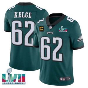 Jason Kelce Eagles Super Bowl Patch Green Vapor Limited – All Stitched