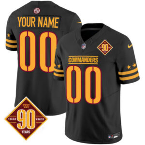 Washington Commanders 90th Anniversary Patch Vapor Limited Custom Jersey – All Stitched