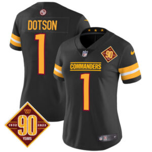 Women’s Washington Commanders 90th Anniversary Patch Vapor Jersey V2 – All Stitched