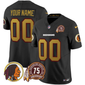 Washington Redskins 75th Patch Throwback Vapor Limited Custom Jersey V2 – All Stitched
