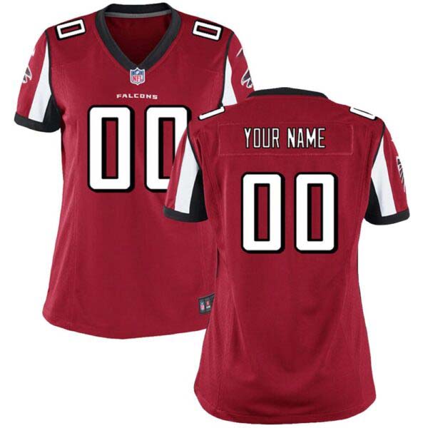 Women’s Atlanta Falcons Custom Red Jersey – All Stitched