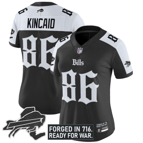 Women’s Buffalo Bills ‘Gothic Cold Front Edition’ Vapor Limited Jersey – All Stitched