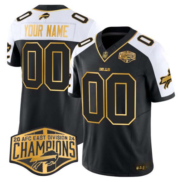 Bills 2024 AFC East Division Champions Gold Vapor Limited Custom Jersey – All Stitched