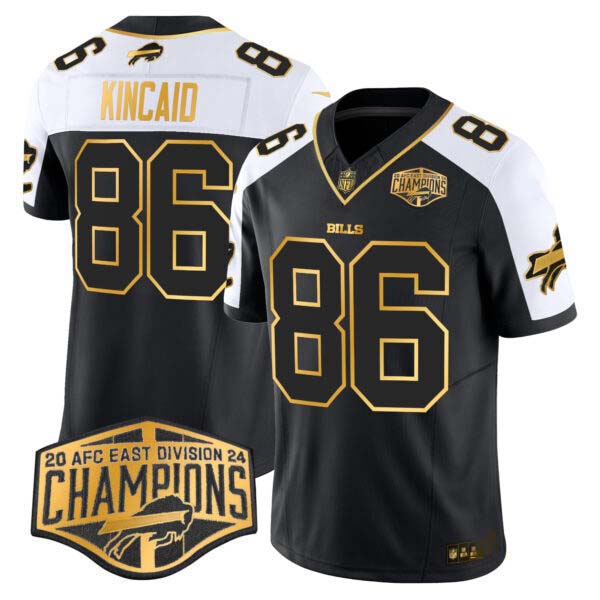 Men’s Bills 2024 AFC East Division Champions Gold Vapor Limited Jersey – All Stitched
