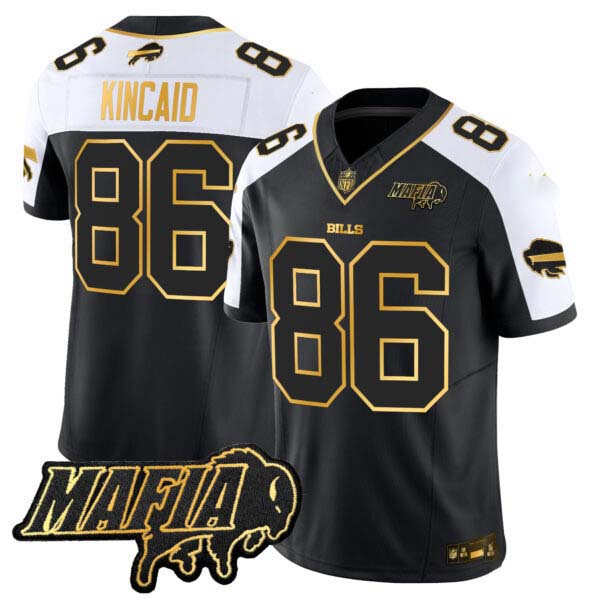 Men’s Buffalo Bills 2025 Bills Mafia Patch Gold Vapor Limited Jersey – All Stitched